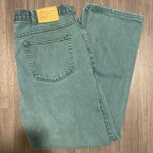 Early 2000S Eddie-bauer Men's Green Jeans